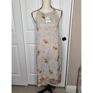 Shabby Chic Sunflowers Fall Pumpkins Kitchen Apron NWT